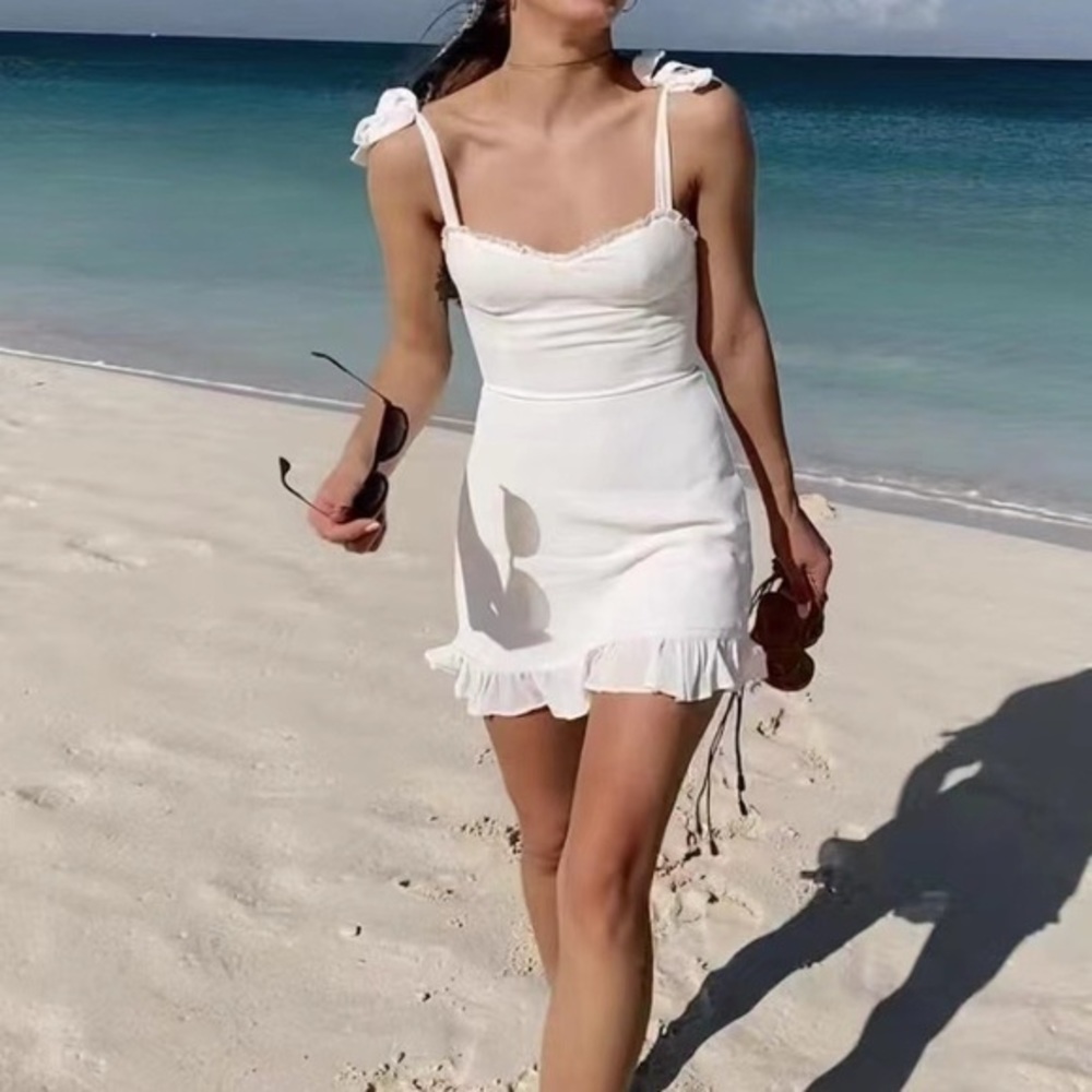 Reformation Christine Dress in Ivory